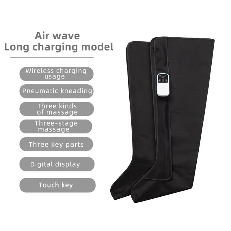 [B25B!】 US Plug Electric Air Pressure Leg Massager Kneading Squeeze Calf Foot Deep Relaxation Remote Control