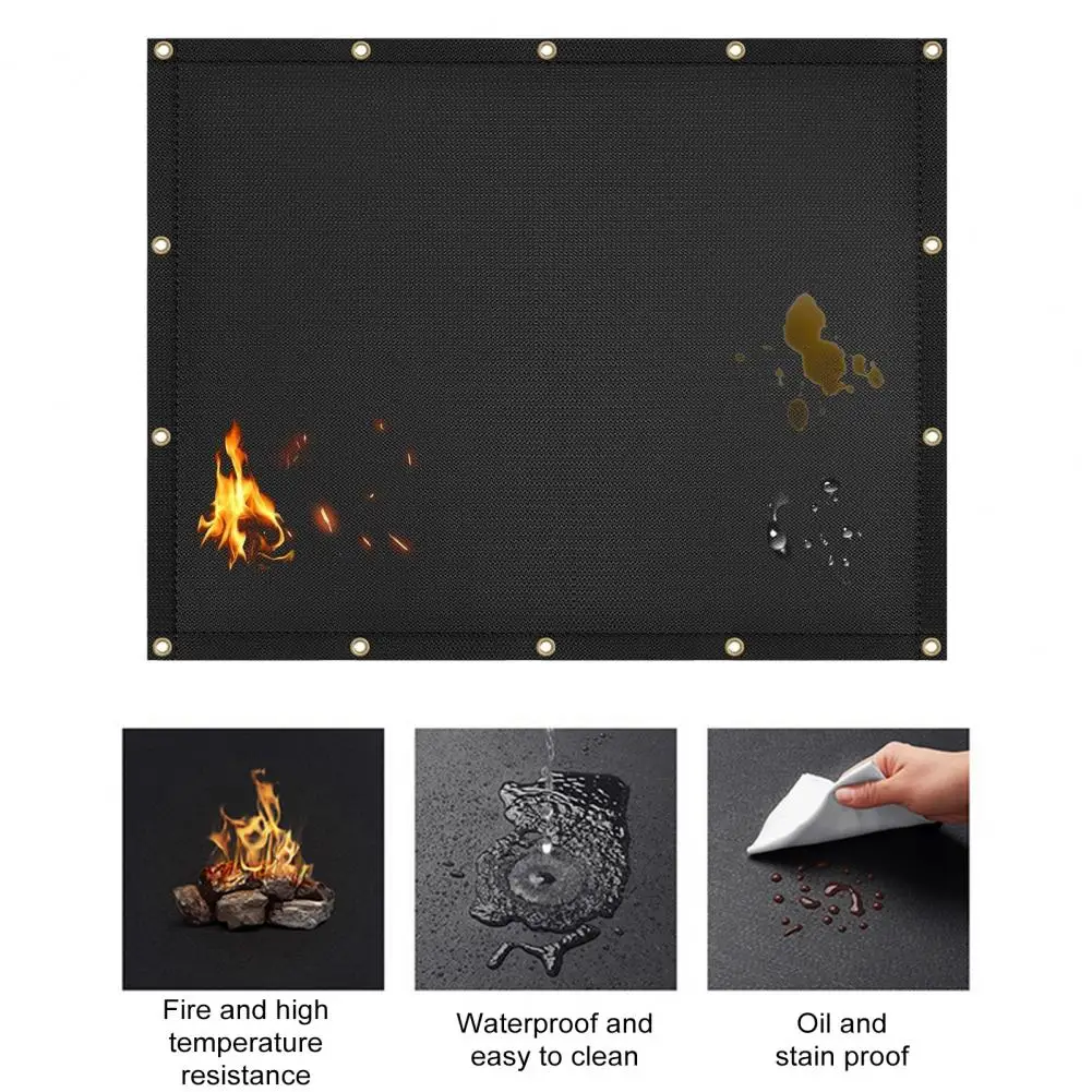Oil-proof Wall Wall Behind Grill Protect Deck Fence Fireproof Heat Grill Mat for Outdoor Grill Stove for Blackstone for Ultimate
