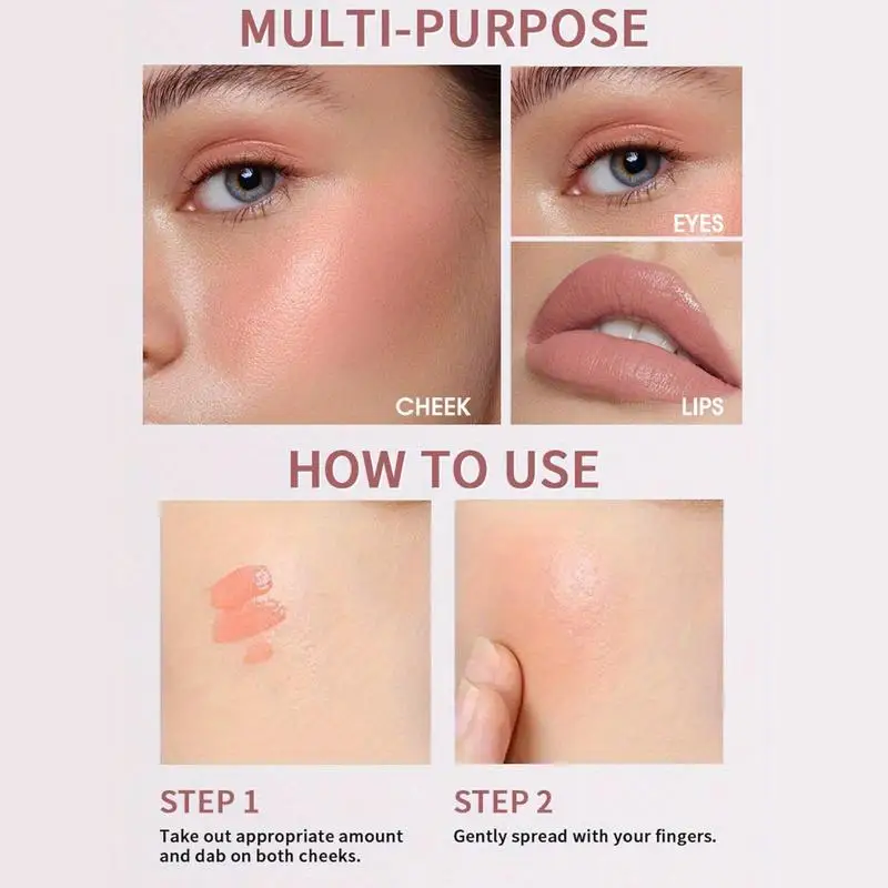 Matte Liquid Blushes Natural Cheek Tint Blushes & Lips Make Up Long Wearing Face Pigment Cream For Mature Skin Hydrating