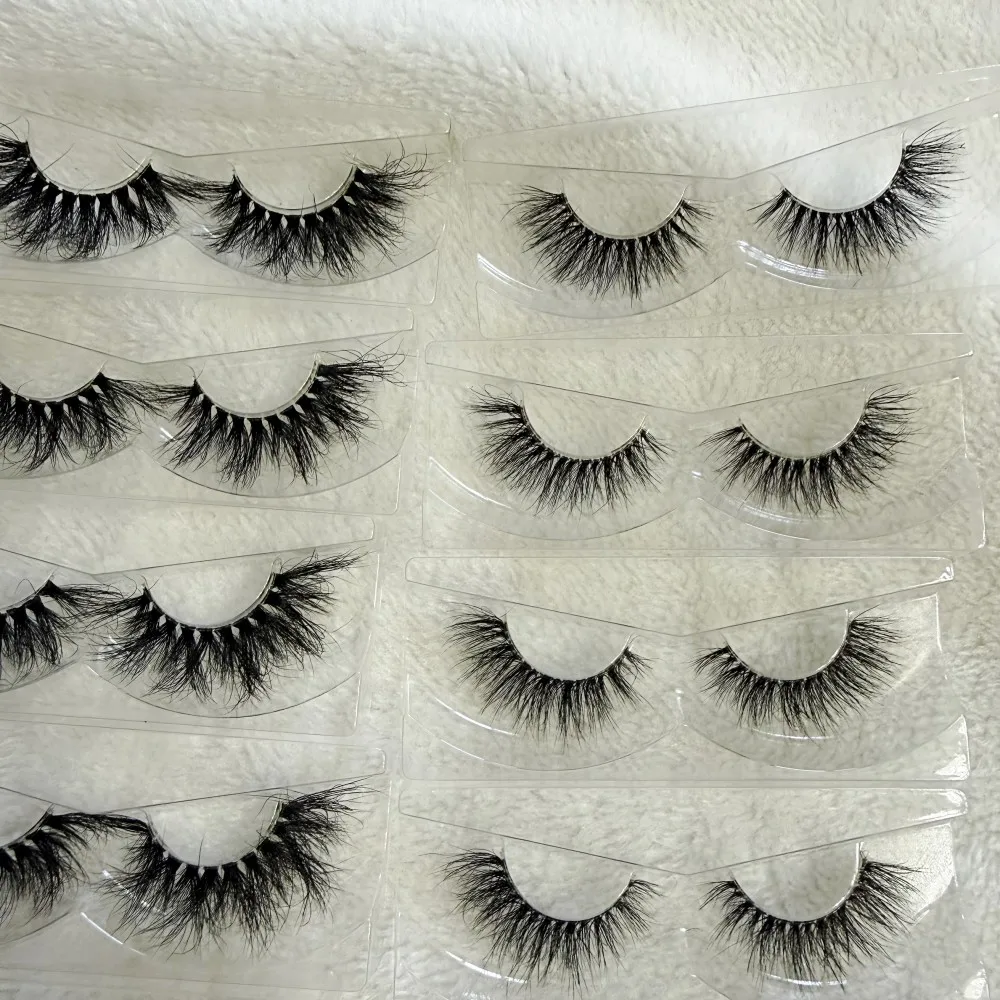 Wispy Mink Eyelashes Bulk Eyelash Mink Lashes Clear Band Mink Eye Lashes Wholesale 10 pairs
