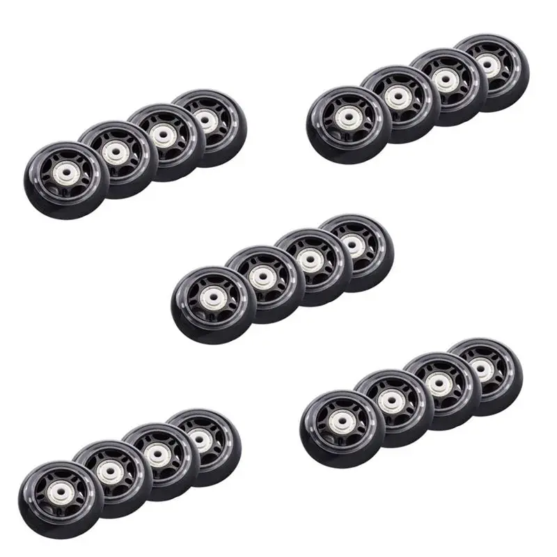 ABVB-20Pcs Roller Skates Non-Flashing Wheel Skate Wheel 70X24mm Bearing Skate Accessories Non-Slip