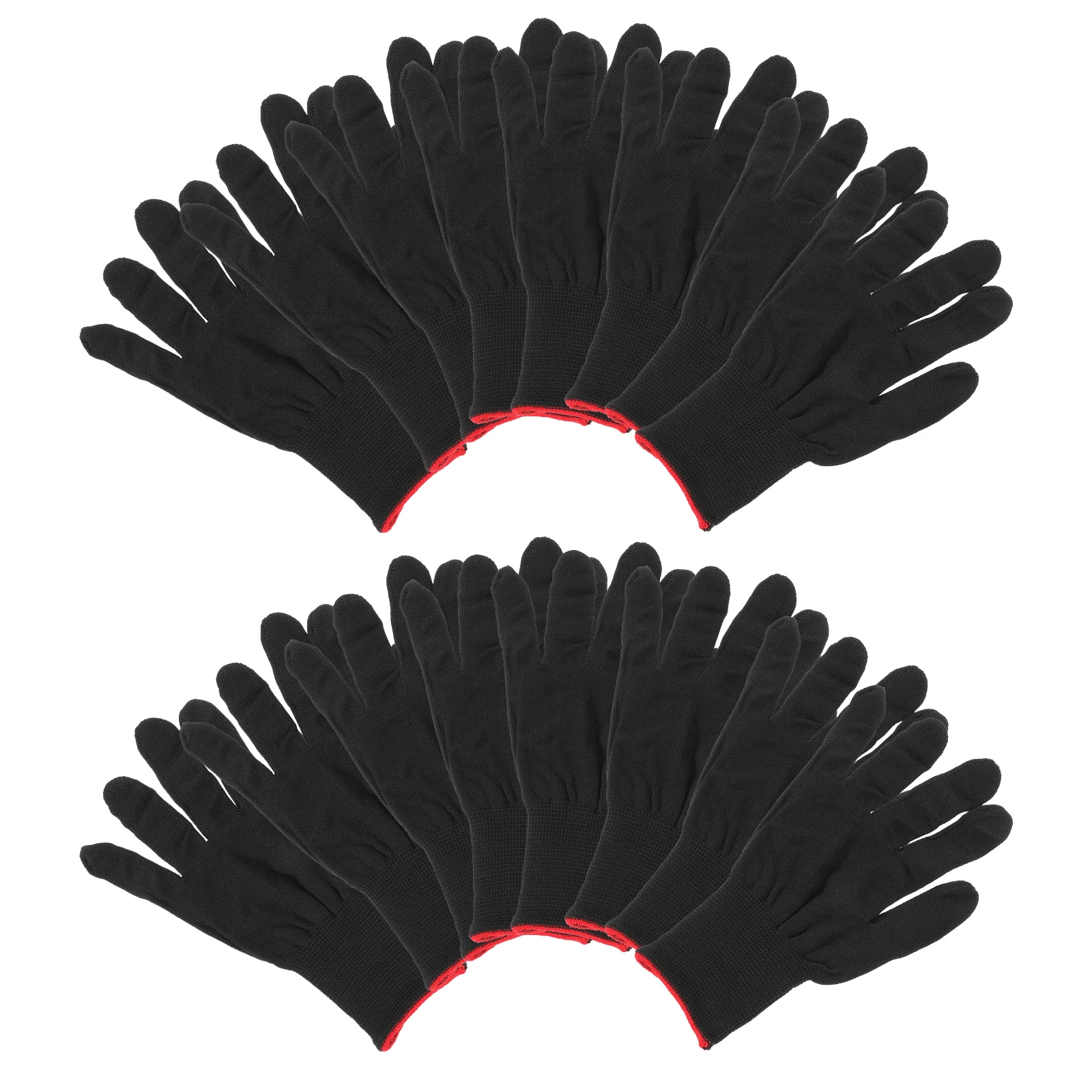 

12 Pairs Anti Static Gloves XL Size Polyester Knit Protective Work Gloves Sturdy Laboratory Electronic Assembly
