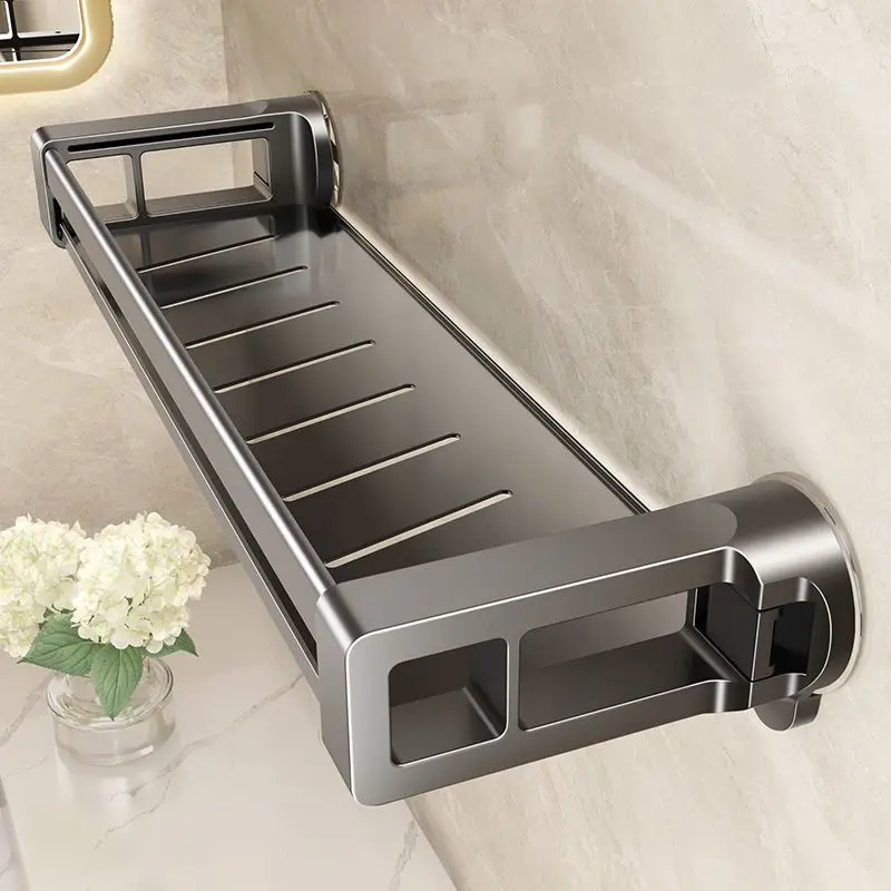 custom. [Strong Bearing Capacity] Mu Home Suction Cup Storage Rack Bathroom No-Drill Washstand Wall-Mounted Hanging Wall Bathroo