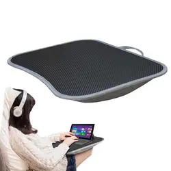 Lap Top Tray para Lapdesk, portátil con cojín de almohada suave, bandeja acolchada de escritura con asa para el trabajo y el juego en el sofá