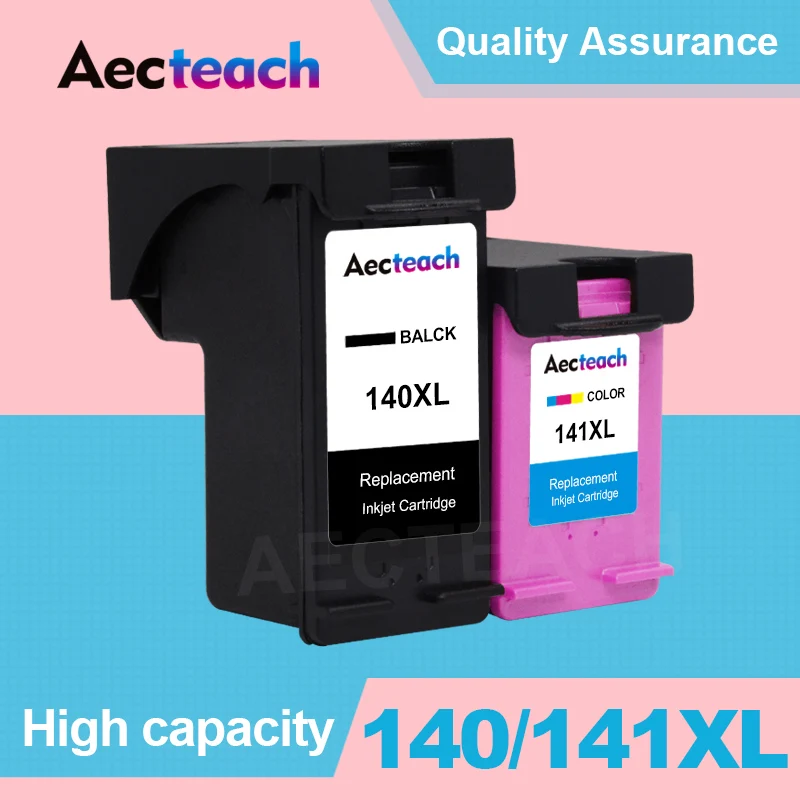 Aecteach 140XL 141XL Replacement Ink Cartridge for HP 140 141 hp140 hp141 for Photosmart C4583 C4283 C5283 Deskjet D4263 C4480