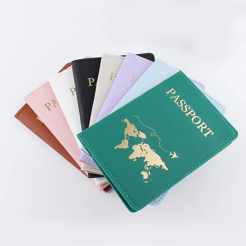 PU Leather Travel Passport Cover  Fashion 2023 Women Passport Holder Case for Men Travel Document Credit Card Case