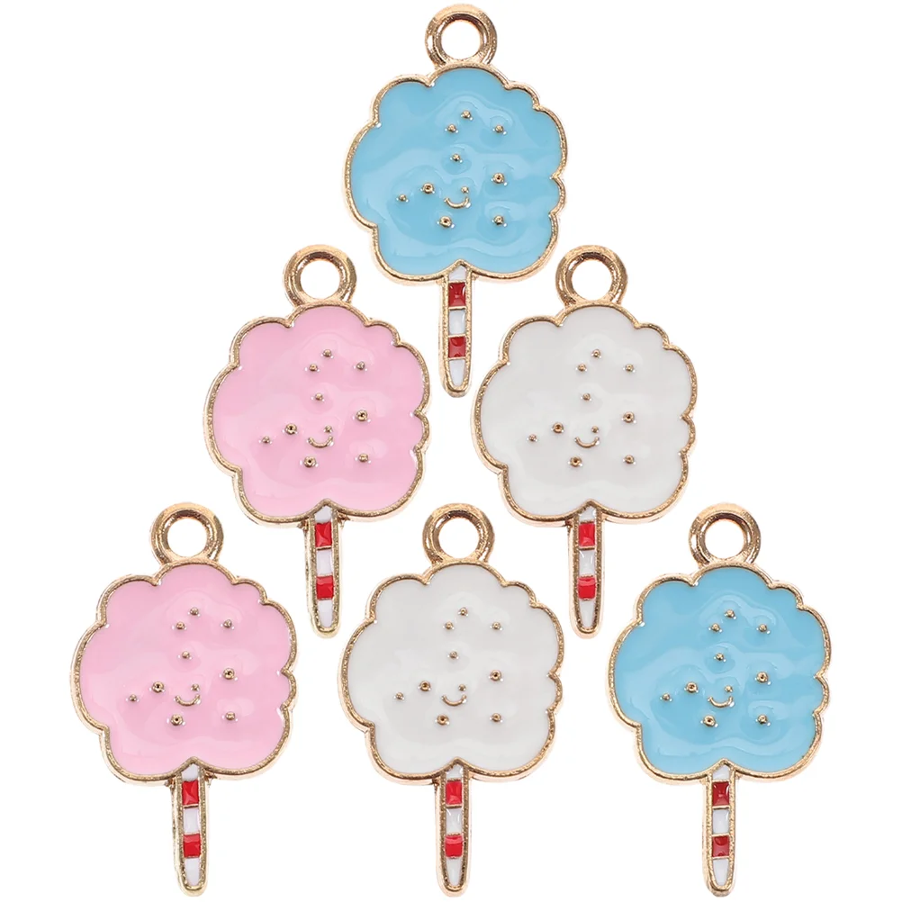 6 ชิ้นจี้ Charm สร้อยคอเครื่องประดับทําอุปกรณ์เสริม DIY น่ารักต่างหู Lollipop Charms ที่ไม่ซ้ํากัน