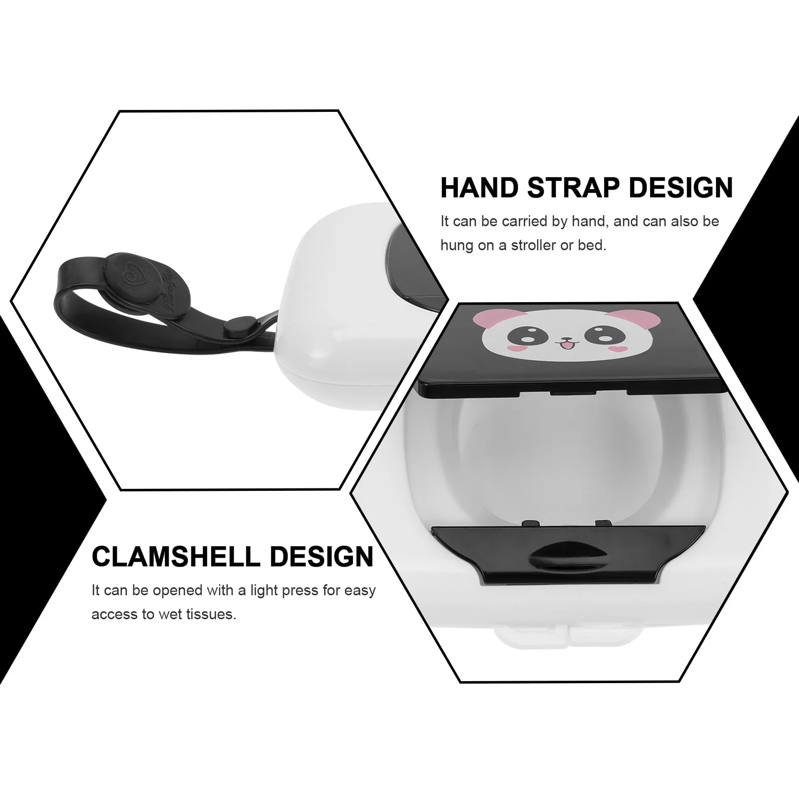 Baby Wet Wipes Holder Portable Box with Button Lid for Outdoor Use Stroller Crib Baby Wipe Dispenser Wipe Holder view 2