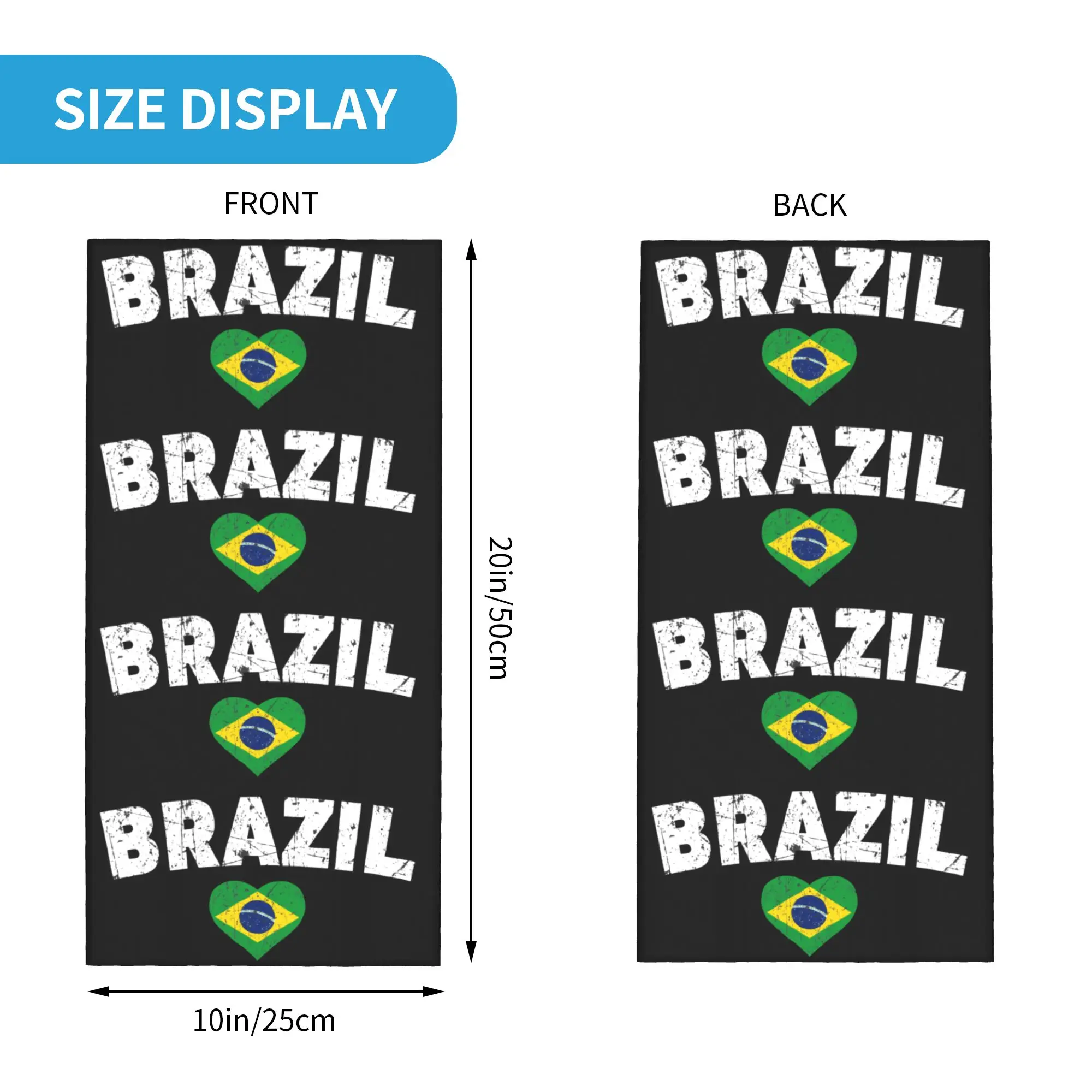 Brazil Flag Brazilian Flag Neck Gaiter Men Women UV Protection Winter  Bandana Scarf for Hiking