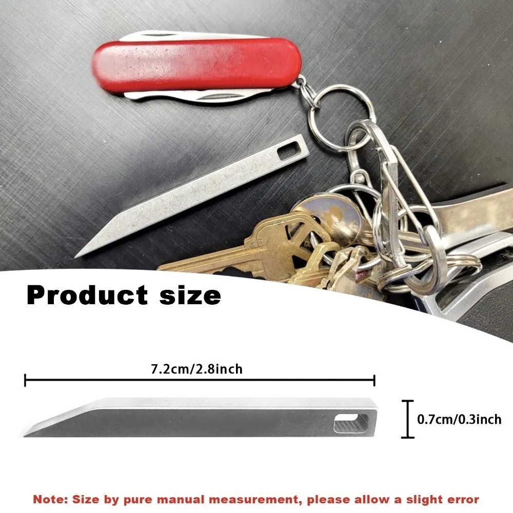Stainless Steel Pry Bar Keychain Heavy Duty Mini Size Bottle Opener Keychain Attachment Compact Design EDC Multitool Outdoor Use