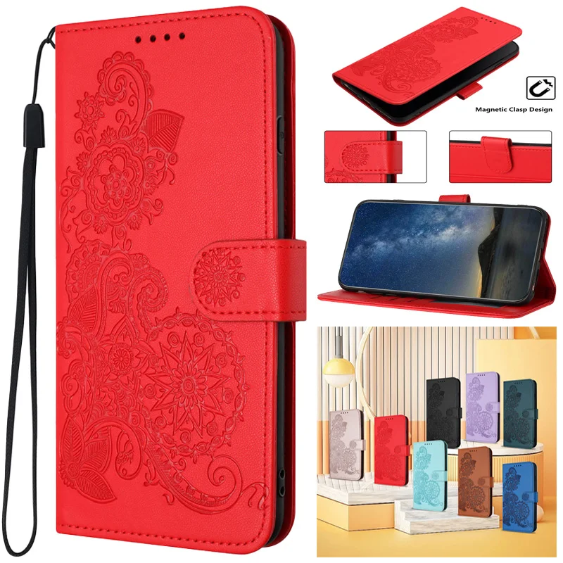 

High-quality Sunflower Wallet Case For Infinix Smart 8 X6525 Hot 40i 40 Pro 30i Note 30 5G 30Pro Stand Book Cover Leather Fashio