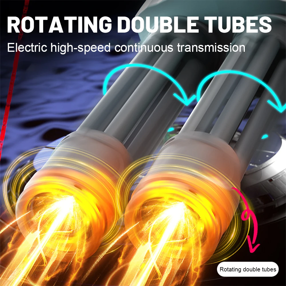 Ensemble de pistolet à eau électrique Gatling à Double baril, 1/2/4 pièces, baril rotatif électrique LED, pistolet à eau Gatling, jouet, pulvérisation d'eau automatique