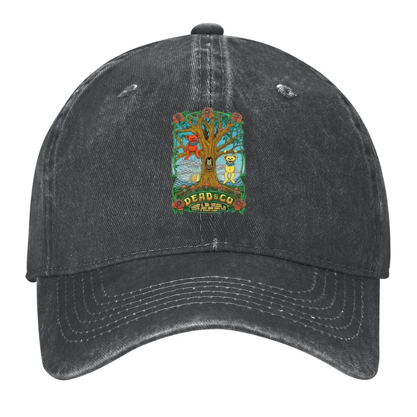 

Dead & Company Raleigh 2021 Tour Poster Baseball Cap Luxury man cap hats on offer Uv Protection Solar Hat birthday Women's Men's