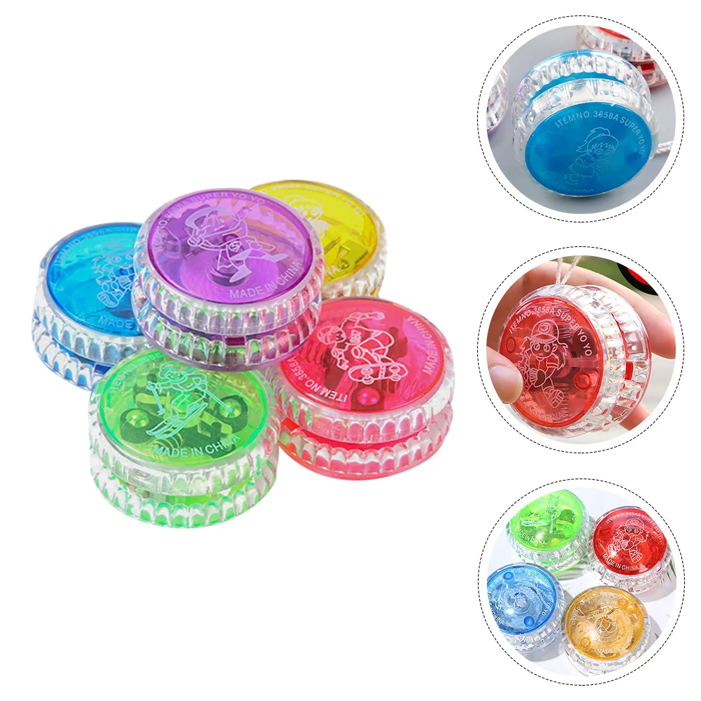 5 Pcs Transaxle Yoyo LED Light-Profissional Yoyo Kids-Brinquedos Natividade Brinquedos Crianças Luminoso Yo-yo Yoyo plástico magnético