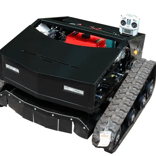

Customized all terrain lawn mower with tracked remote control robot lawn mower, cutting width of 800mm