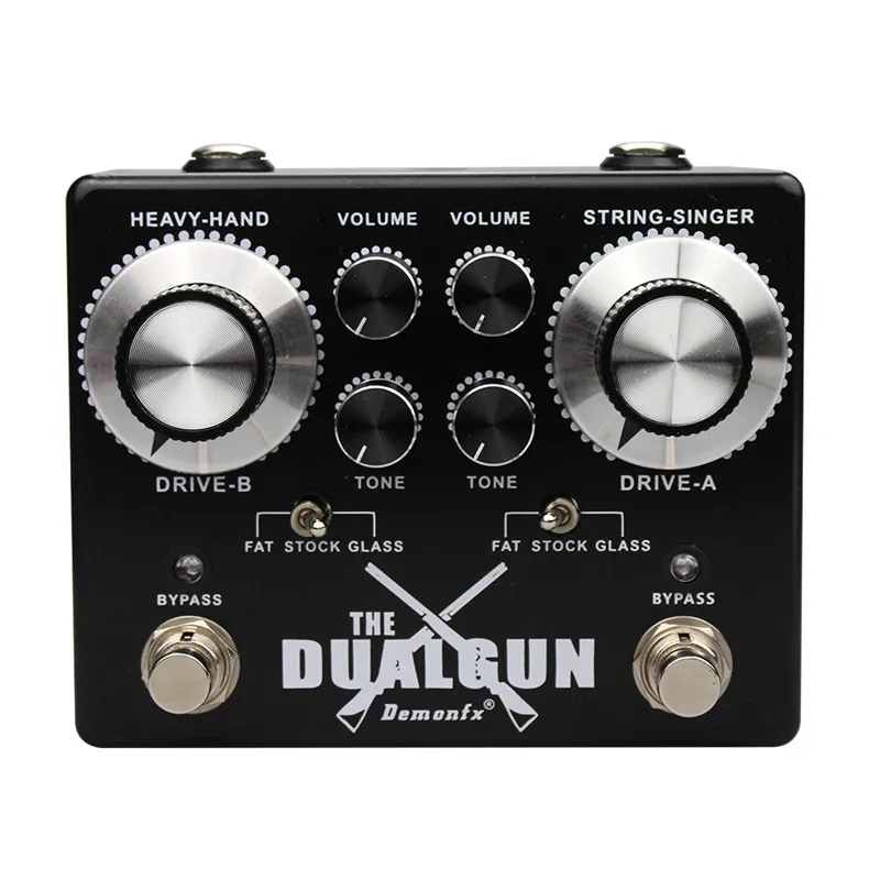 Demonfx High quality DUALGUN Guitar Effect Pedal Overdrive Distortion With True Bypass King Tone