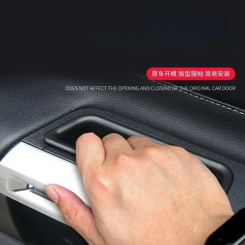 Car Door Side Storage Box for Ford Mustang 2015-2021 Handle Pocket Armrest Phone Container Interior Accessories