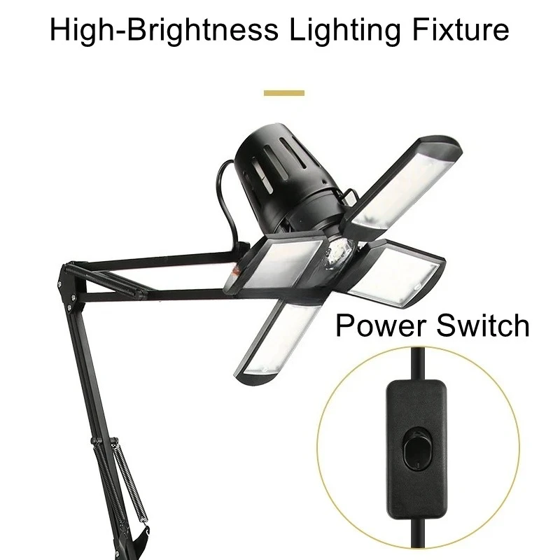 Multifunctional Tattoo Workbench Folding Four Leaf Light Mobile High Brightness Tattoo Color Bracket