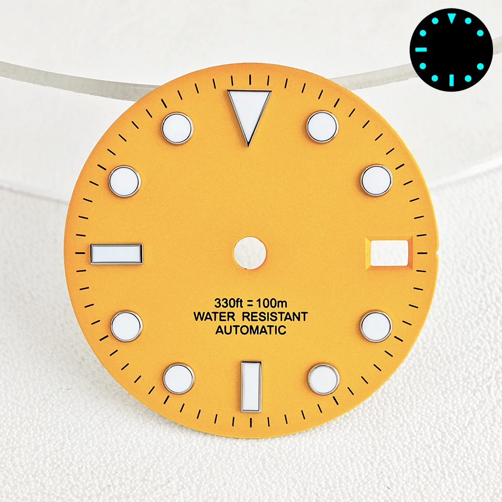 High-Quality NH35 28.5mm Vintage Diver Watch Dial Multiple Colors Fit NH35 NH36 Automatic Movement Watch Mod Parts