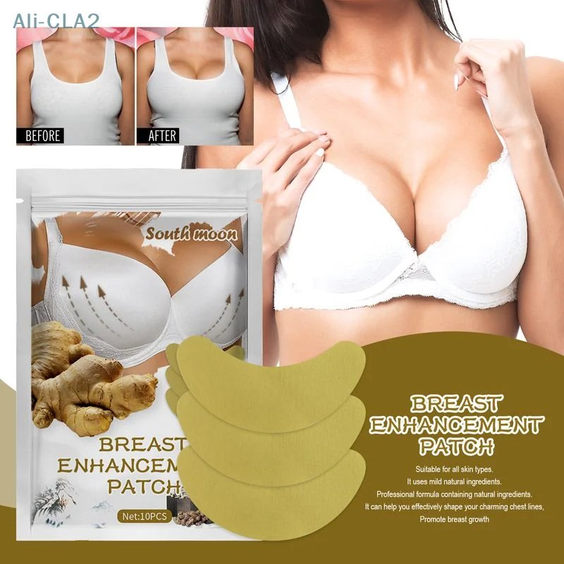 10Pcs Ginger Breast Enlargement Cream Patch Moisturizing Lifting Firming Natural Bust Treatment For Breast Fast Growth Chest