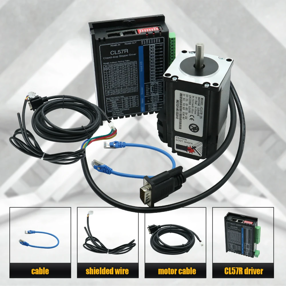 HLTNC DC Stepper Motor Kits 4.2A 2.1V 2PHASE  1.2nm 2nm 2.5nm 3nm Closed Loop Motor With CL57R Closed Driver for CNC Router