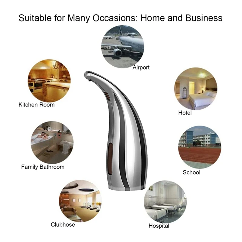 Automatic Sensor Soap Dispenser Touchless Liquid Handsoap Dispenser With Infrared Motion Sensor 300Ml/11Oz Easy Install A image 6