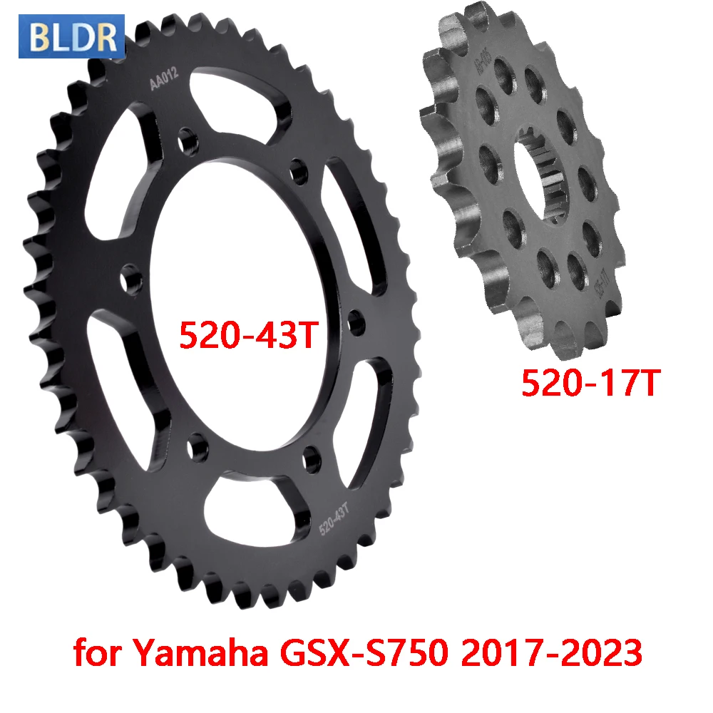 

525-43T 525 17T Motorcycle Front Sprocket Gear Wheel for Suzuki GSX-S750 GSXS750 2017-2023
