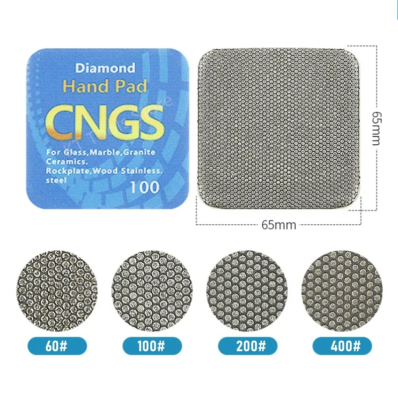 4PCS Diamond Hand Polishing Pads Soft Sanding Pad for Ceramic Tiles Slab Marble Glass Polishing Grinding 60/100/200/400 Grit