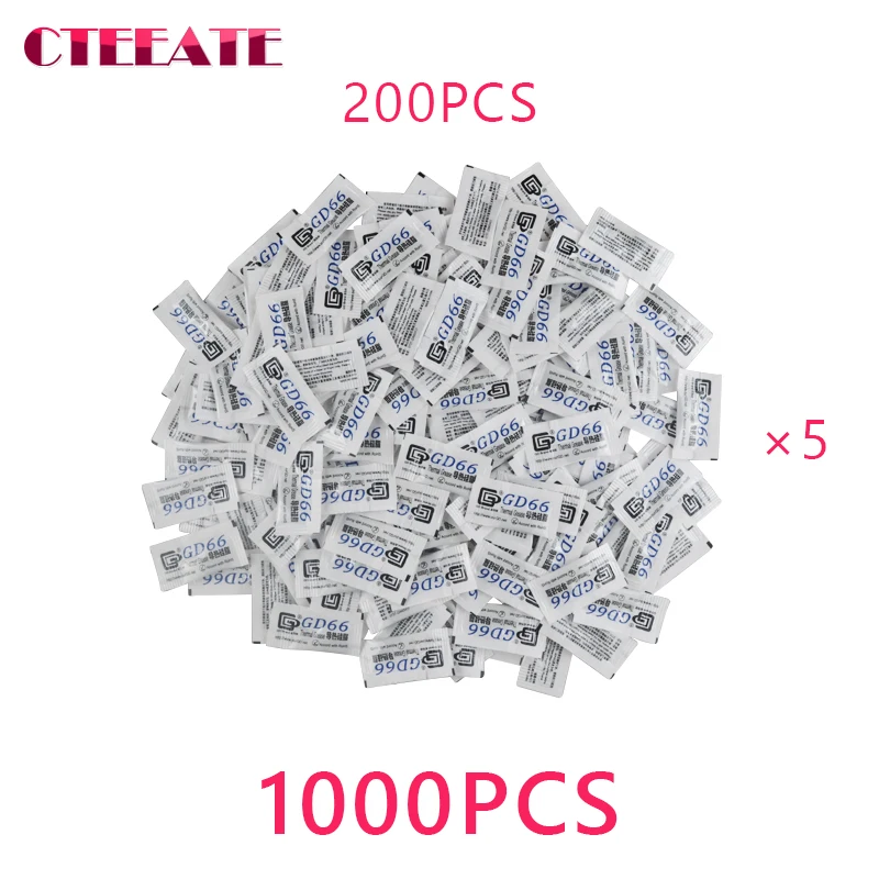 Thermal Paste Gray GD66 1000pcs LED Lamp Cooling Accessories CPU Processor Radiator Thermal Paste Compound VGA Heat Dissipation