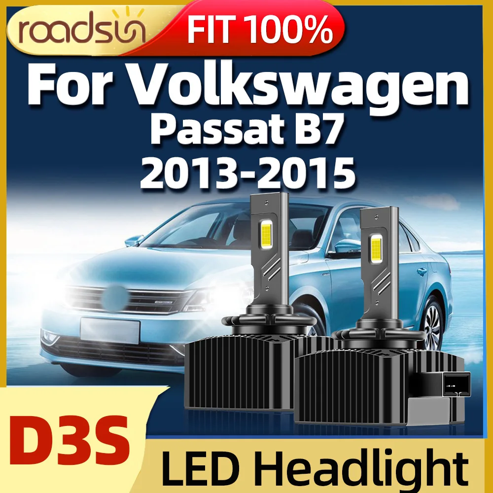 

Roadsun LED D3S Car Headlights 30000LM 55W Xenon HID CSP Warm White Plug&Play For Volkswagen Passat B7 2013 2014 2015