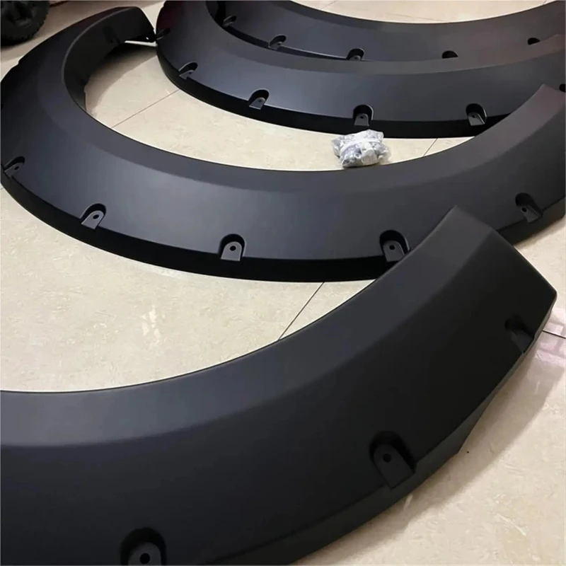Multifunctional PP Wheel Arch Mudguard Flares Fit Pickup Truck 2018-2024 With Matching Bolts And Nuts Exterior Eyebrow Ac