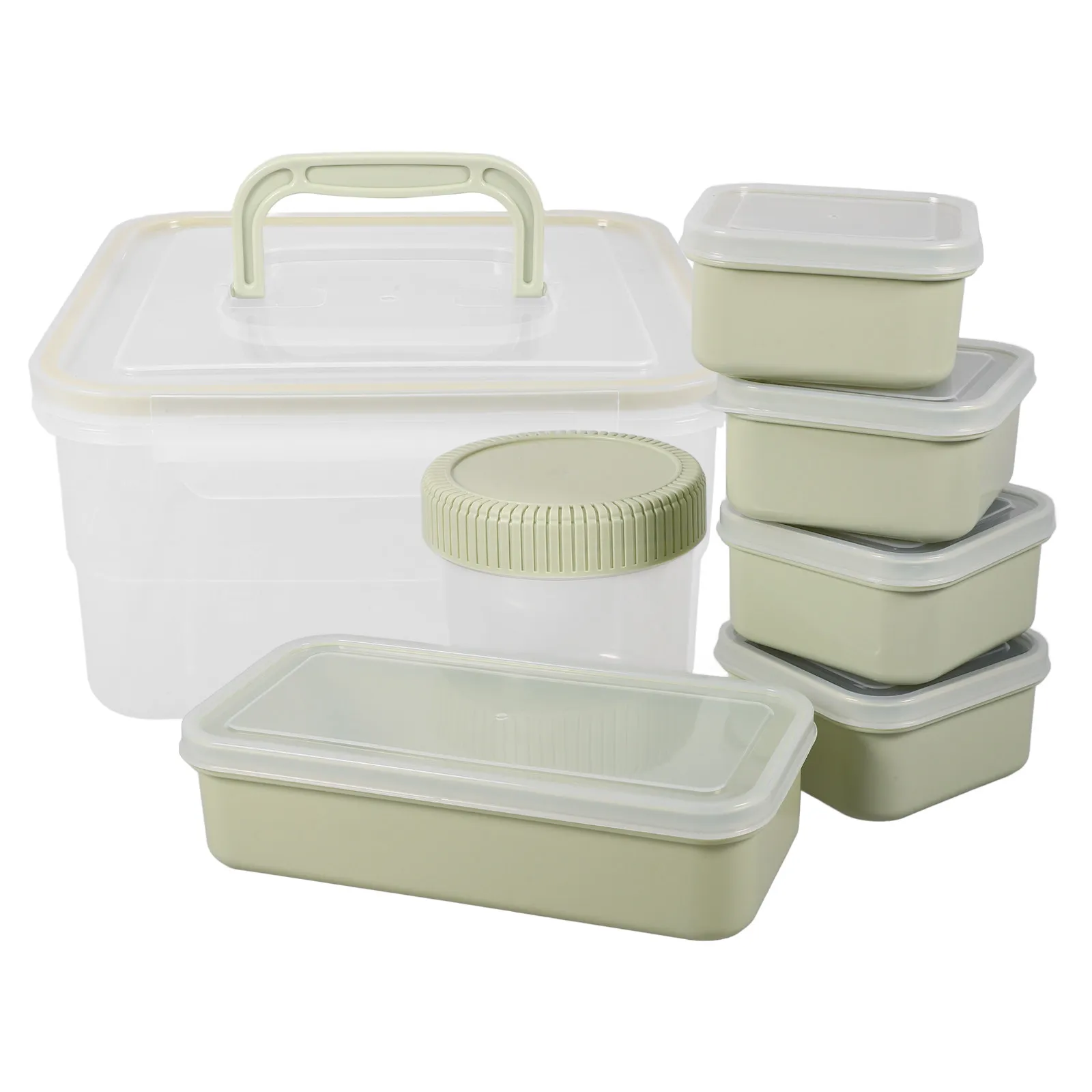 

1Set Divided Baby Food Containers Safe Bpa-Free Food Storage Box Compact Portable Fresh-Keeping Lunch Container for Infants