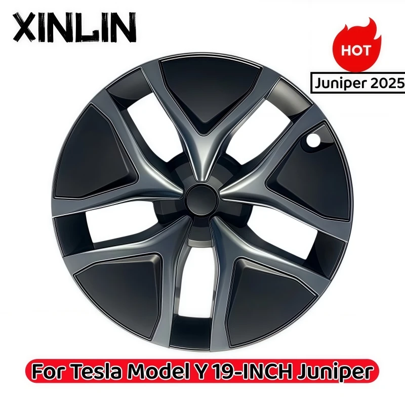 ل تسلا نموذج Y جونيبر 2025 + 4 قطعة غطاء محور سيارة استبدال غطاء عجلة 19 بوصة أداء السيارات Hubcap غطاء الملحقات