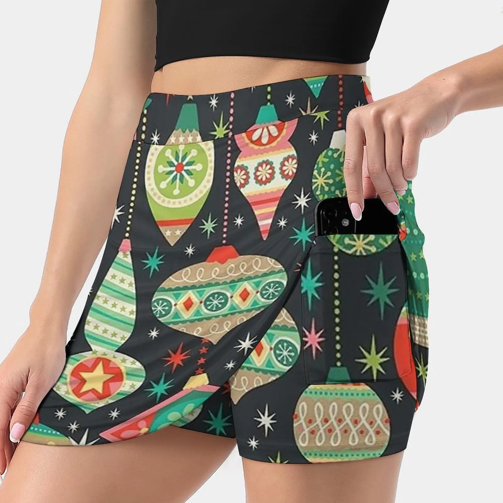 

Christmas Vibes Women's skirt With Pocket Vintage Skirt Printing A Line Skirts Summer Clothes Christmas Merry Christmas Jolly