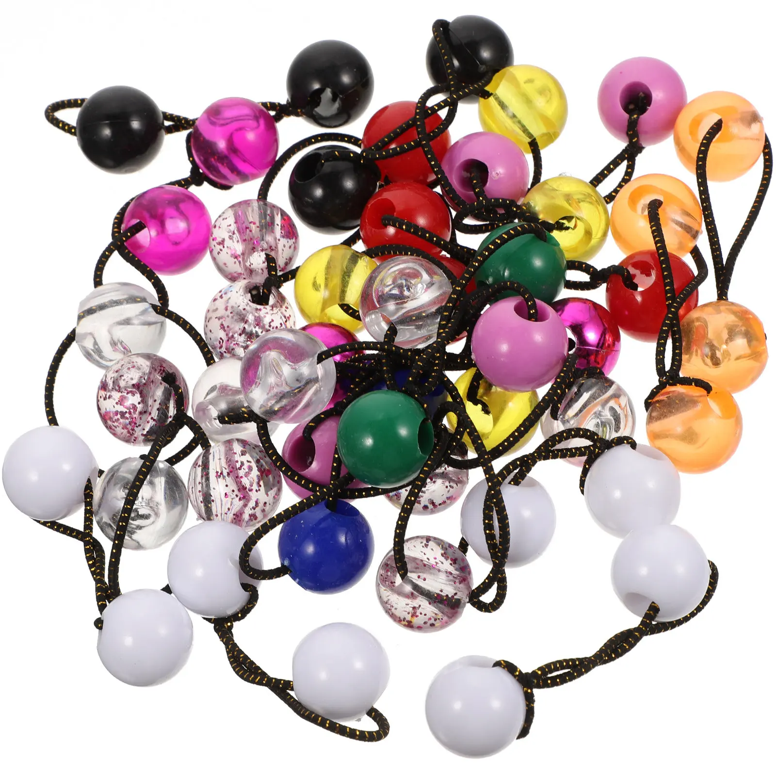 

24 Pcs Hair Tie Double Balls Ties Bands for Little Scrunchies Pompom