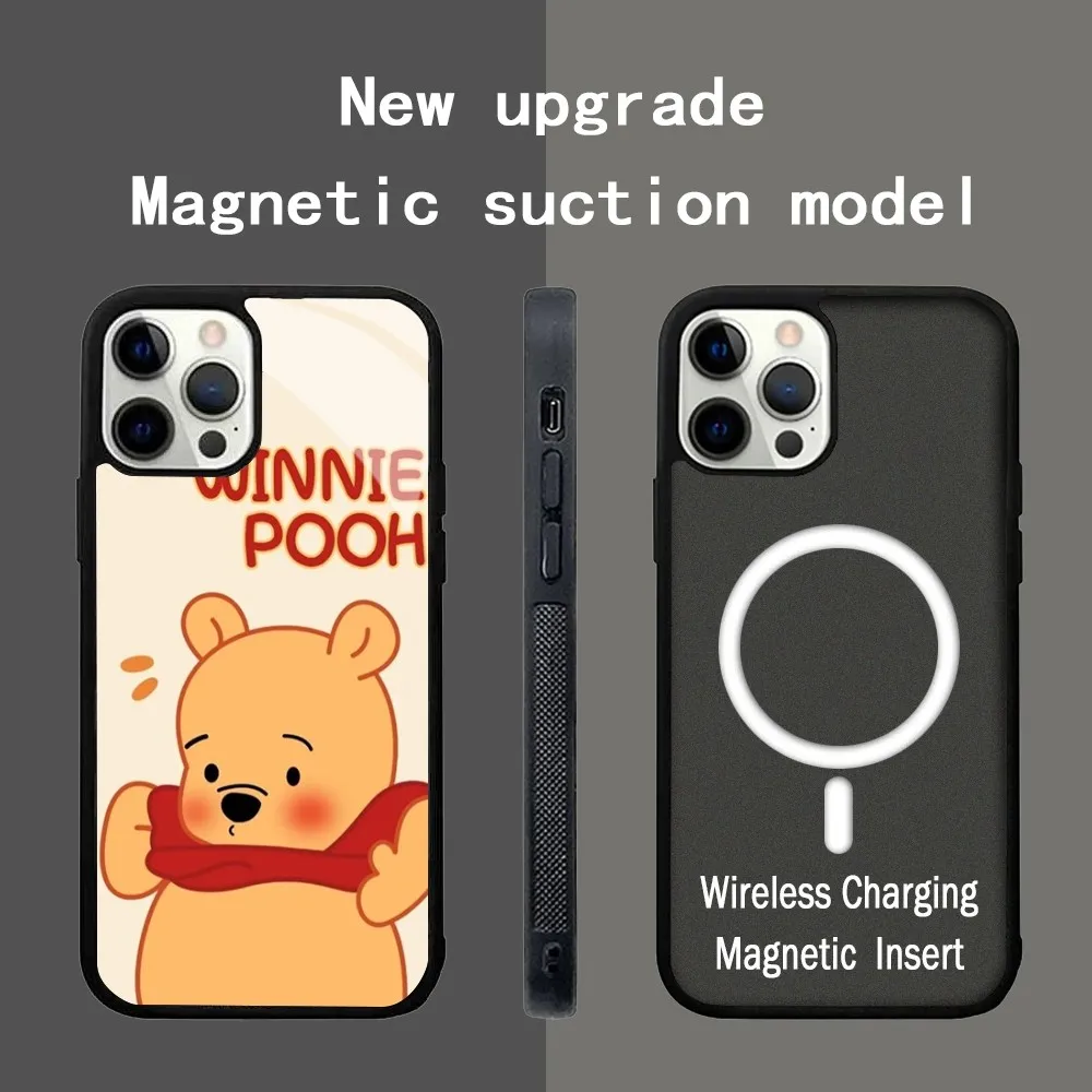 

Winnie-the-Pooh Phone Case For IPhone 15 14 13 Pro Max 11 12 Mini Alex Mirror For Magsafe Wireless Charging Cover