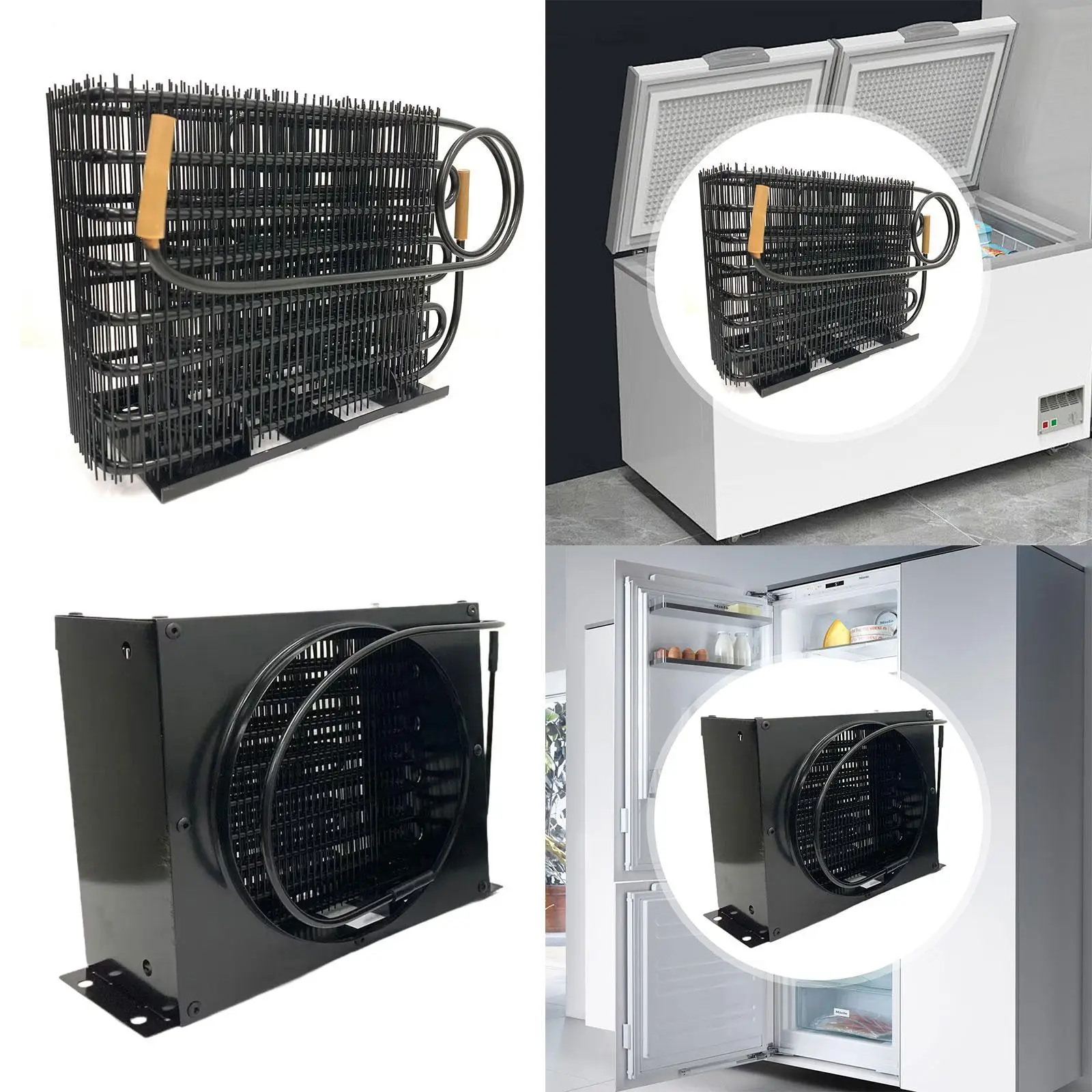 

Конденсатор для оборудования холодильника Профессиональный высокопроизводительный, простой в установке, прочный металлический охлаждающий плавник для складных боковых дверей