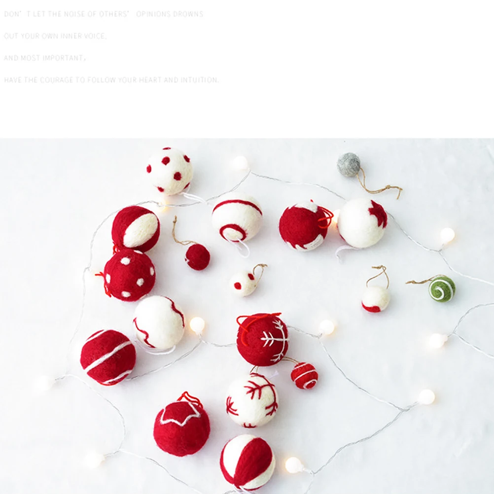 

6Pcs Christmas Wool Decorations Creative Pendant for Tree Home Festival Atmosphere