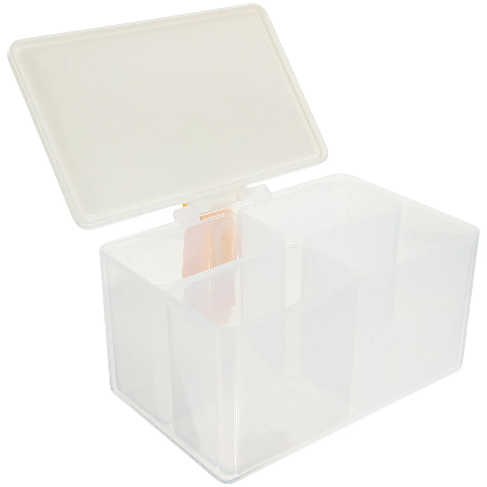 

Cotton Swabs Storage Case Pad Holder Vanity ganizer Small Size 2 Grids Waterproof Dustproof Practical