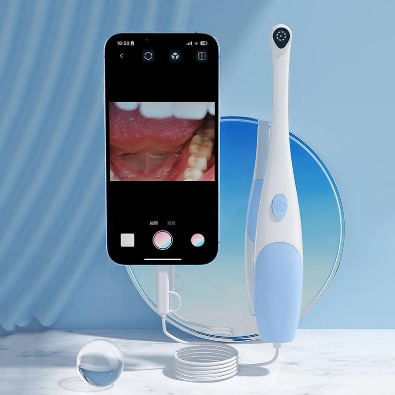 Caméra dentaire intra-oral 2 en 1, IOS et Type C 1440P, pratique, Portable, Endoscope numérique USB, caméra intra-orale HD avec 8LED