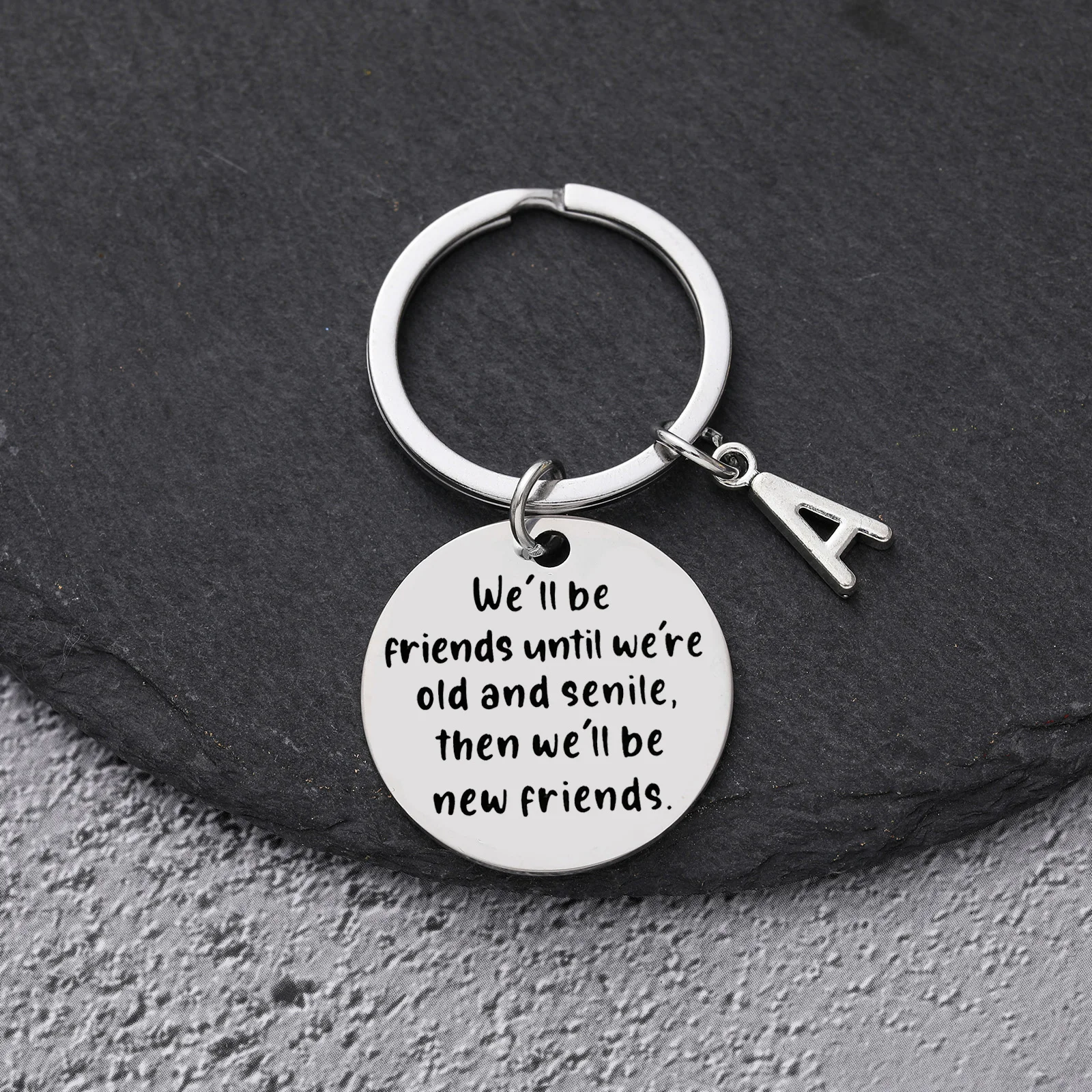 Stainless steel Spanish keychain, given to family and friends