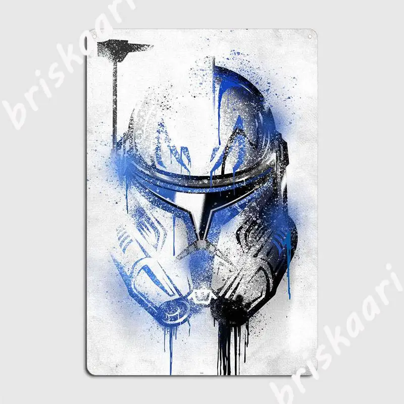 Captain Rex Graffitti Helmet Metal Sign Poster Customize Club Party Home Tin Sign Poster