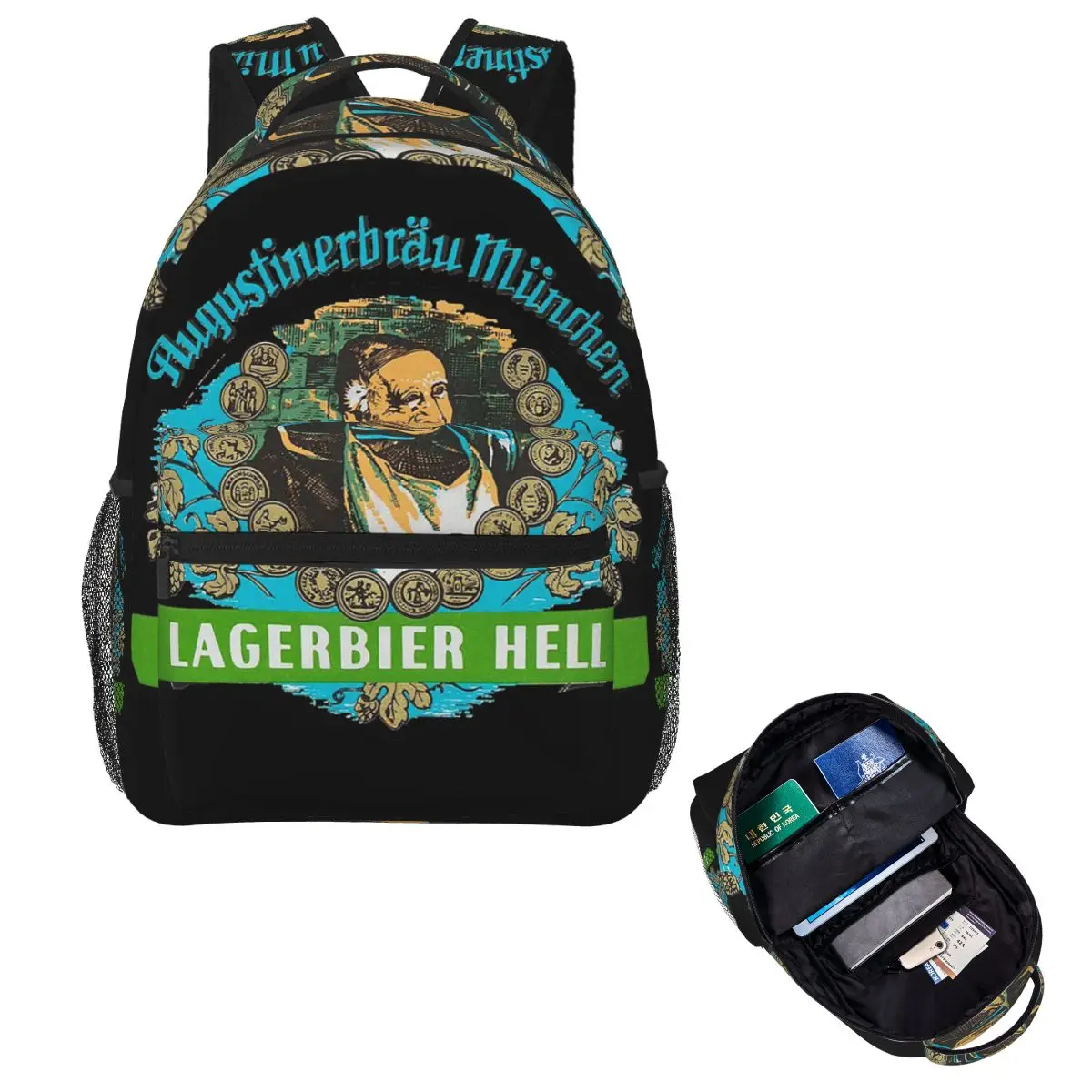 

Augustiner Munich Beer...Lagerbier Hell Classic Backpack Hot Sale Daypack Large Capacity Kids BookBag School Bag Shoulder Bags