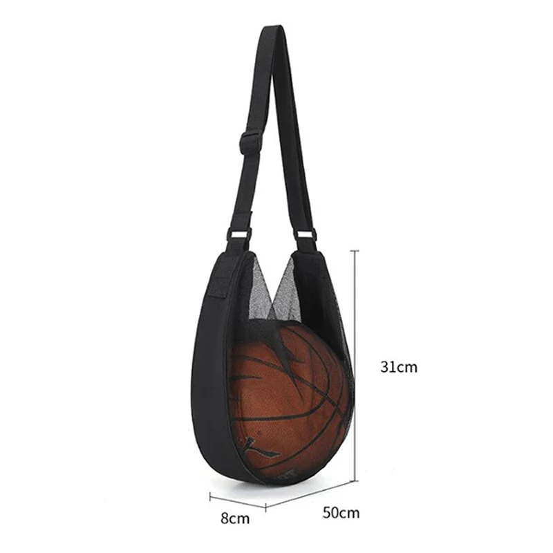 Mochila portátil de baloncesto con cordón, bolsa de malla, bolsas de almacenamiento para pelotas de fútbol y voleibol, bolsillo de red para almacenamiento de pelotas deportivas al aire libre