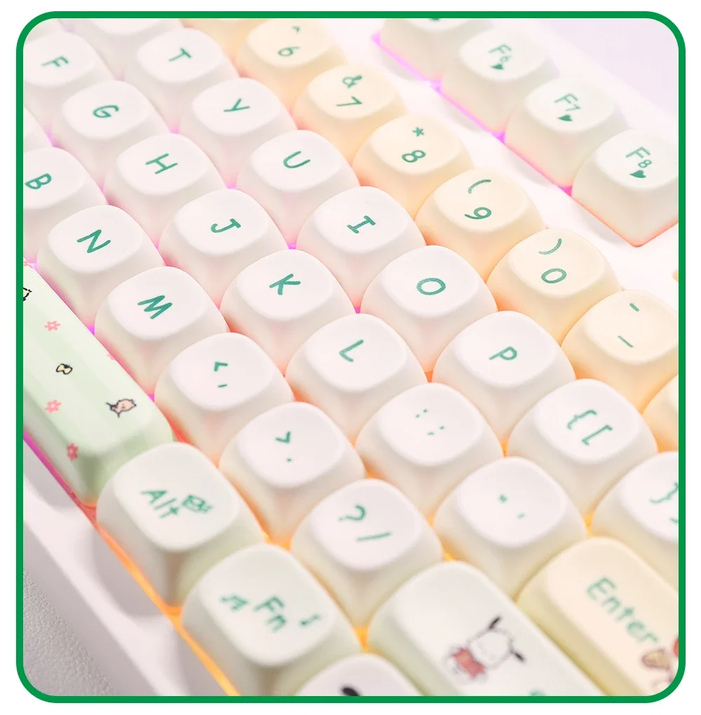 Keycap MOA height five-sided thermal sublimation cute mechanical keyboard personalized keycap adaptation