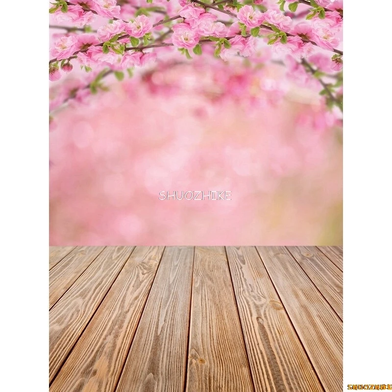 SHUOZHIKE Thin Cloth Valentine Day Photography Backdrops Prop Love Heart Rose Wooden Floor Photo Studio Background  211215-03