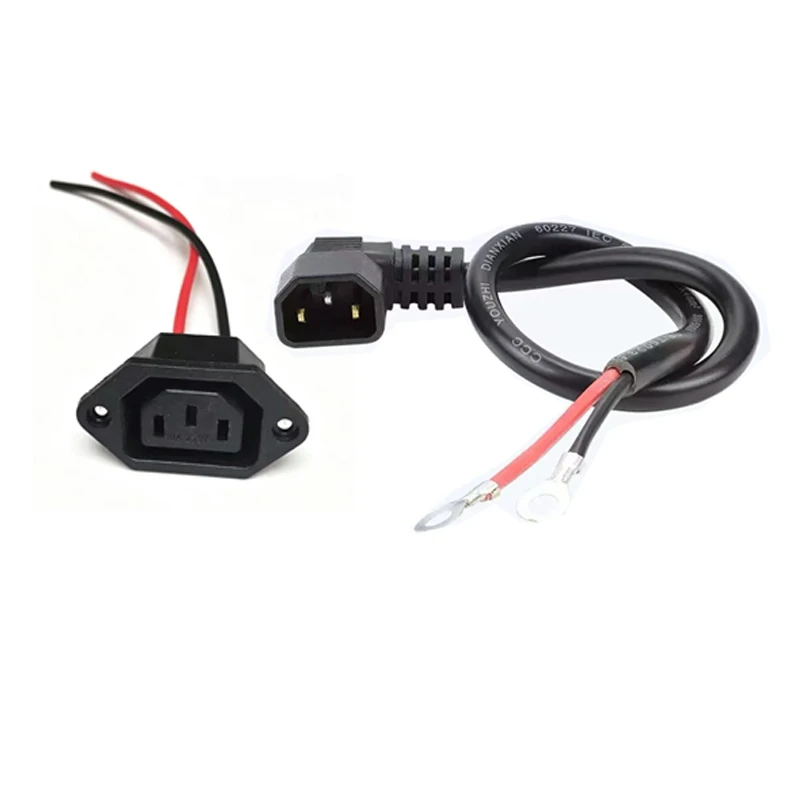 Electric Bike Battery Charging Plug, Three Vertical Charging Socket Cable Elbow Connectors for 60V 72V Electric Cars