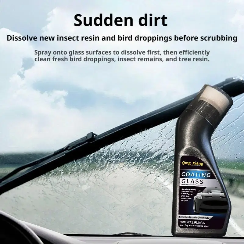 Anti Fog Spray For Car Windows & Helmet Visor Oil Film Removing Auto Glass Film Agent Long Lasting Defogger Coating Treatment