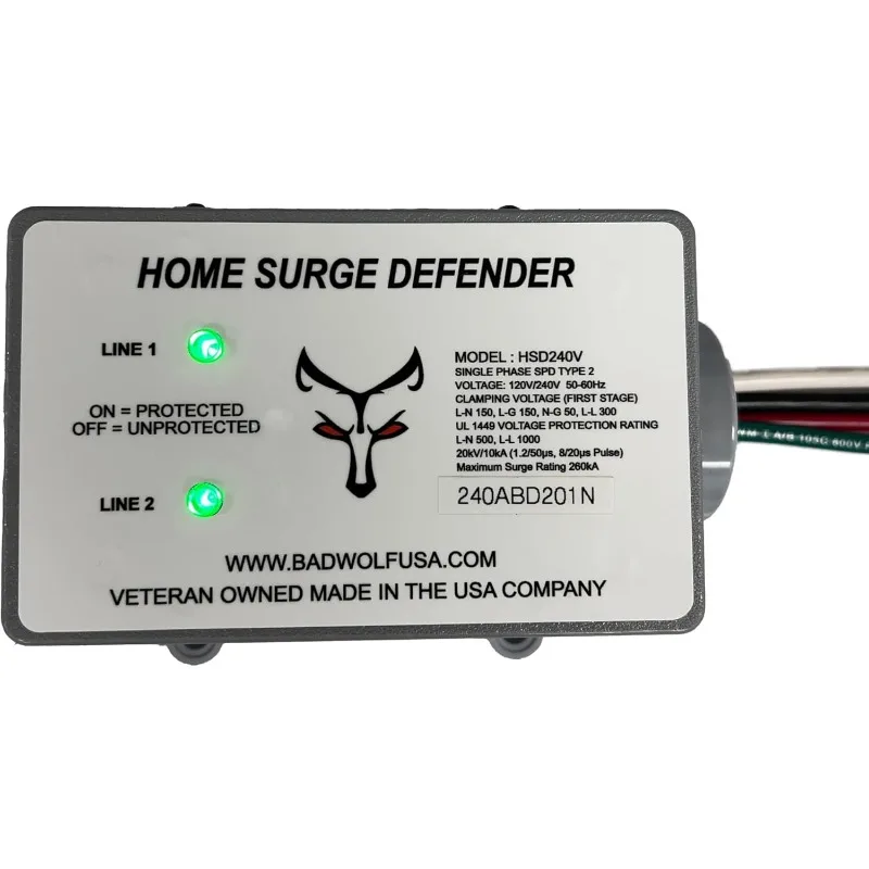 House EMP Surge Protector, 260kA of Surge Protection to Shield Your Home from Transient Surges Such As Lightning