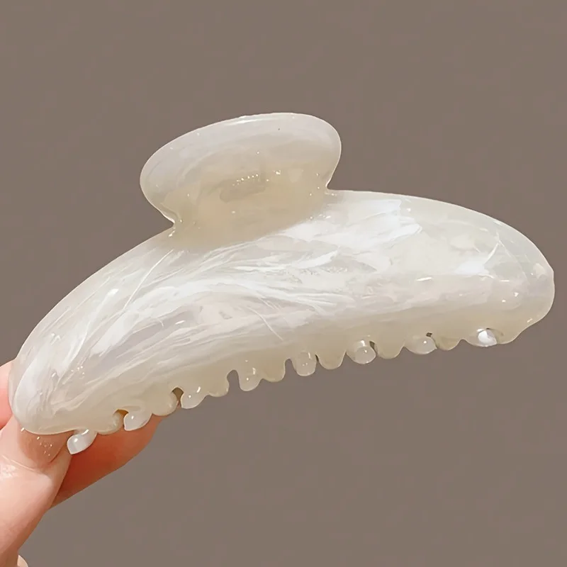 2 uds elegante rayas de mármol arco grande pinza para el pelo horquilla mujeres niñas dulce Color gelatina pasadores accesorios para el cabello